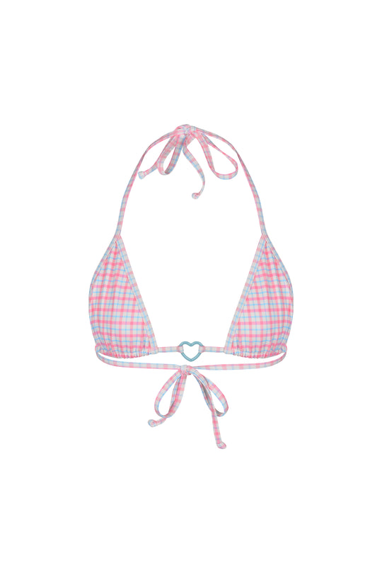 NEVA TOP PINK CHECKED