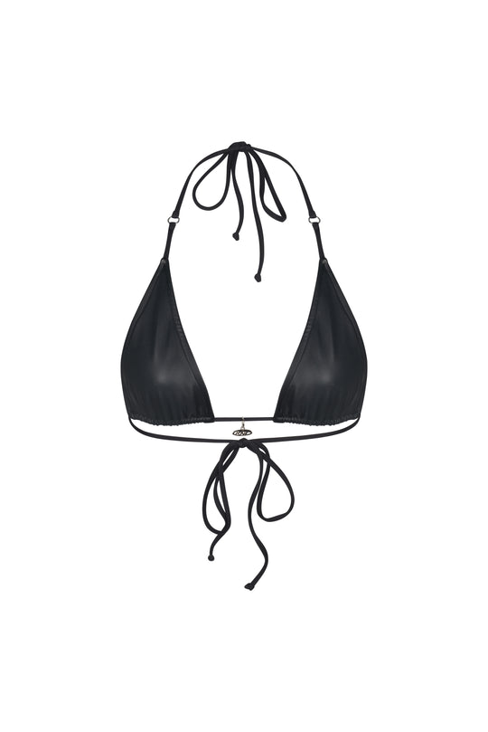 NAIIA TOP LEATHER BLACK