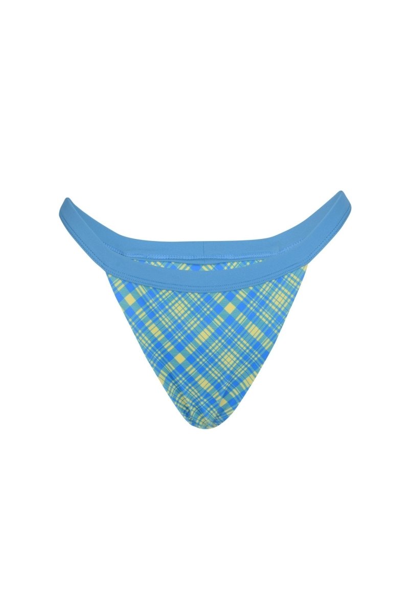 BUSTY BOTTOM CHECKED BLUE - KISS'N'THRILL