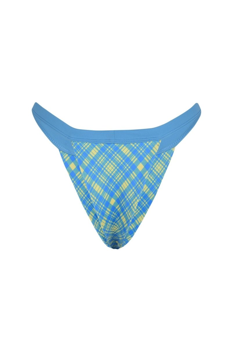 BUSTY BOTTOM CHECKED BLUE - KISS'N'THRILL