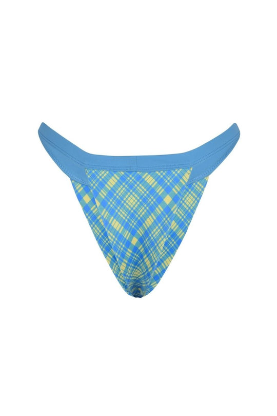 BUSTY BOTTOM CHECKED BLUE - KISS'N'THRILL