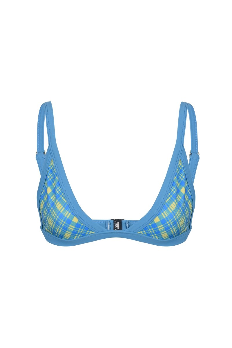 BUSTY TOP CHECKED BLUE - KISS'N'THRILL bikini, swimwear