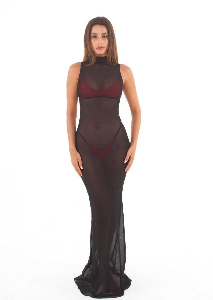 DONNIE DRESS BLACK - KISS'N'THRILL bikini, swimwear