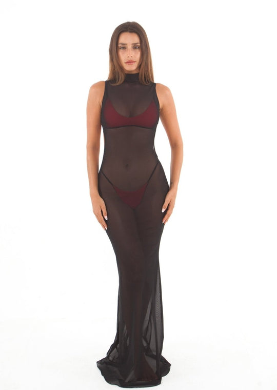 DONNIE DRESS BLACK - KISS'N'THRILL bikini, swimwear
