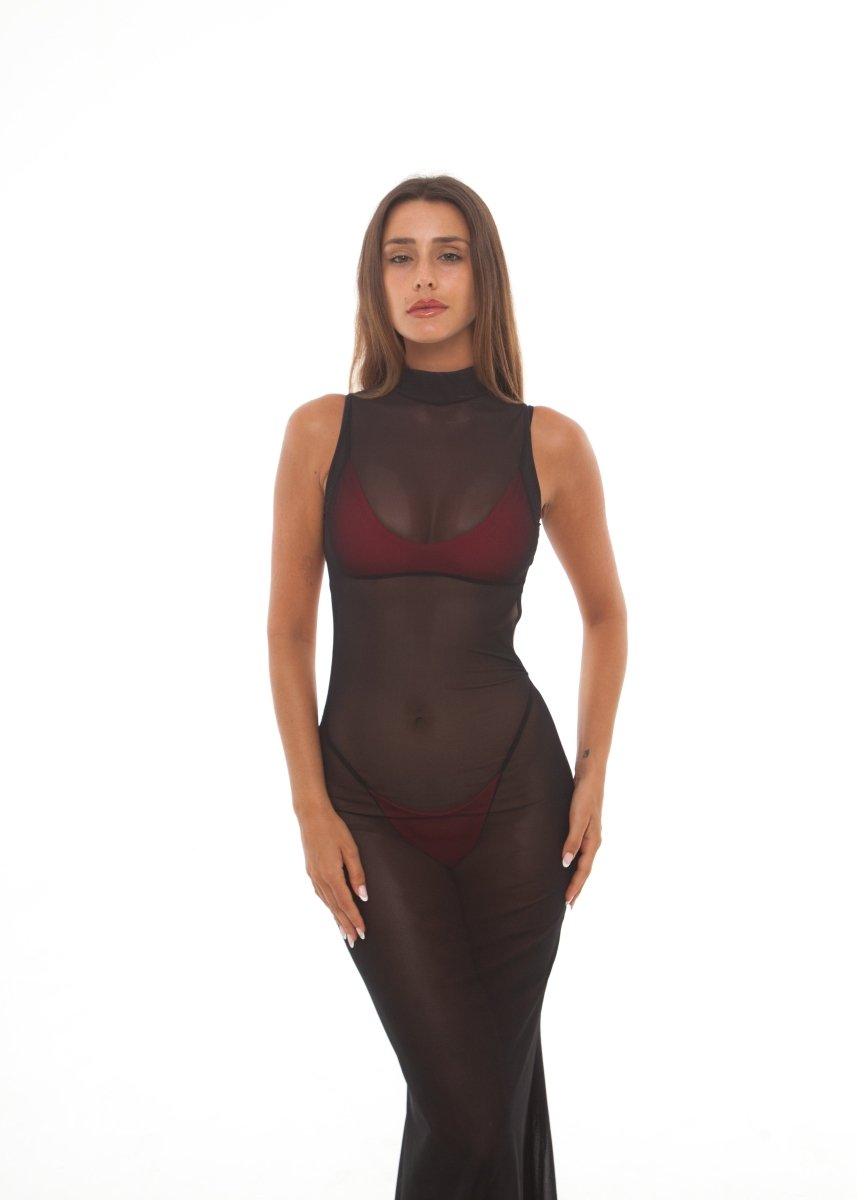 DONNIE DRESS BLACK - KISS'N'THRILL bikini, swimwear