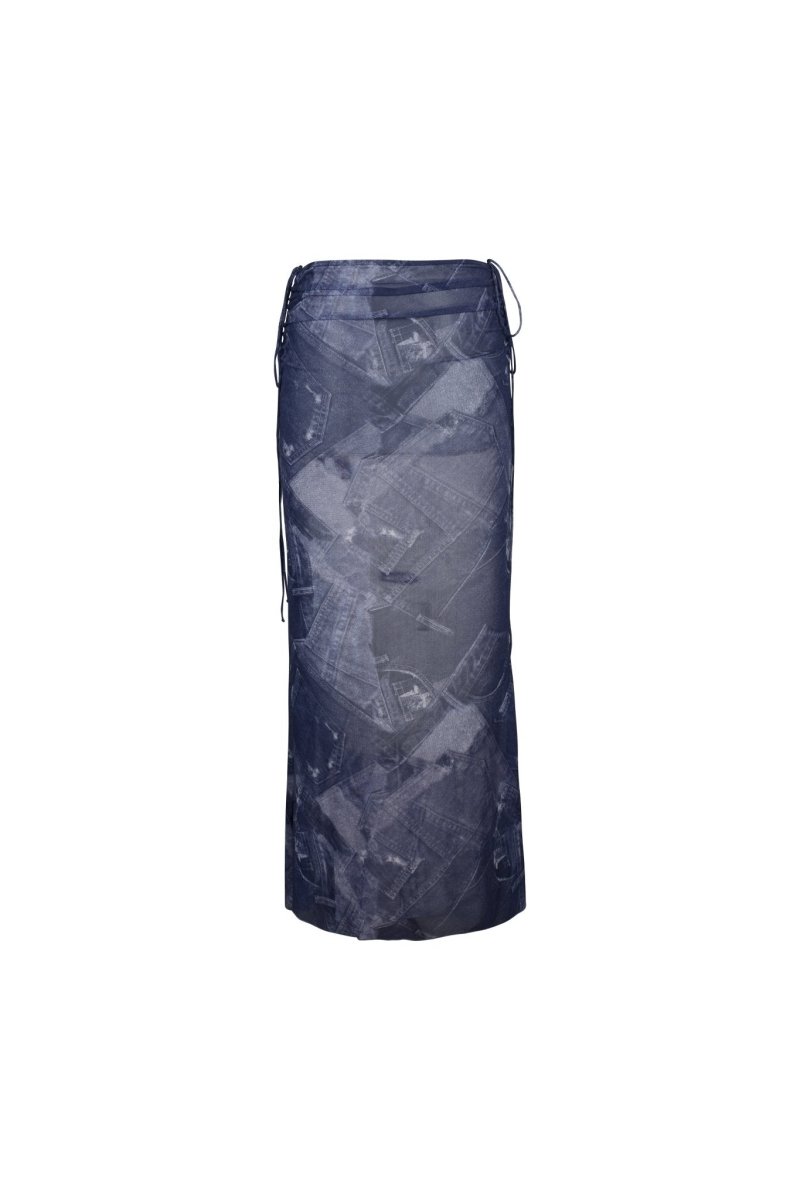 LOTTIE MAXI SKIRT DENIM - KISS'N'THRILL