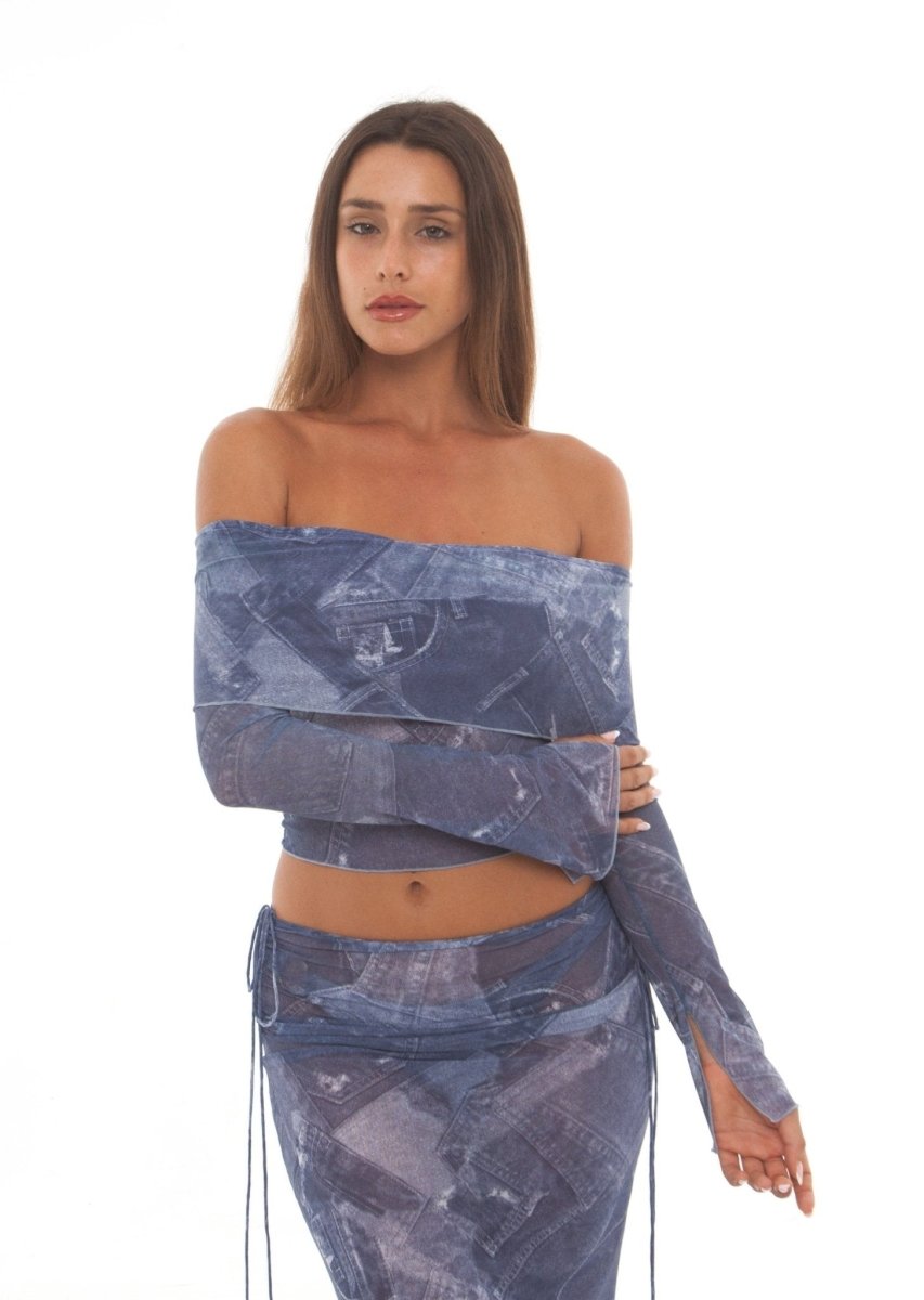 LOTTIE TOP DENIM - KISS'N'THRILL