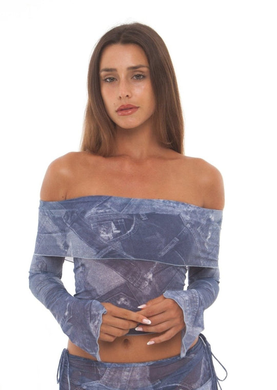 LOTTIE TOP DENIM - KISS'N'THRILL