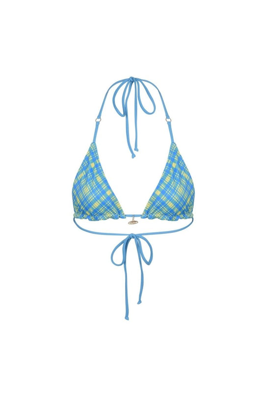 NAIIA TOP CHECKED BLUE - KISS'N'THRILL