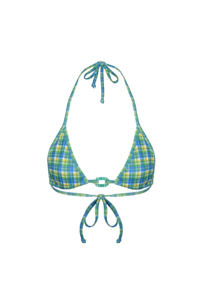 NEVA TOP CHECKED GREEN - KISS'N'THRILL bikini, swimwear