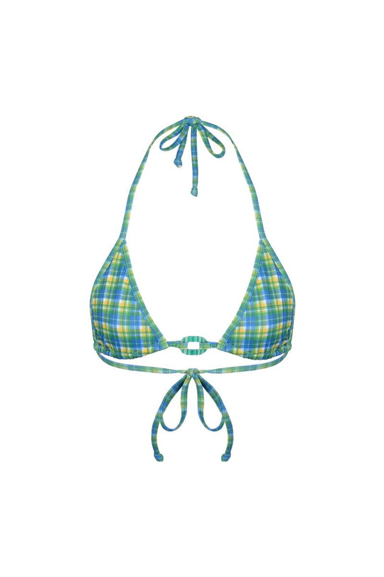 NEVA TOP CHECKED GREEN - KISS'N'THRILL bikini, swimwear