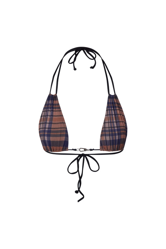 DEMI TOP CHECKED BLUE