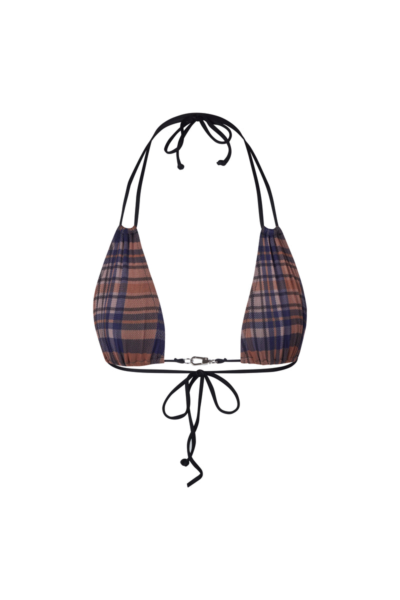 DEMI TOP CHECKED BLUE