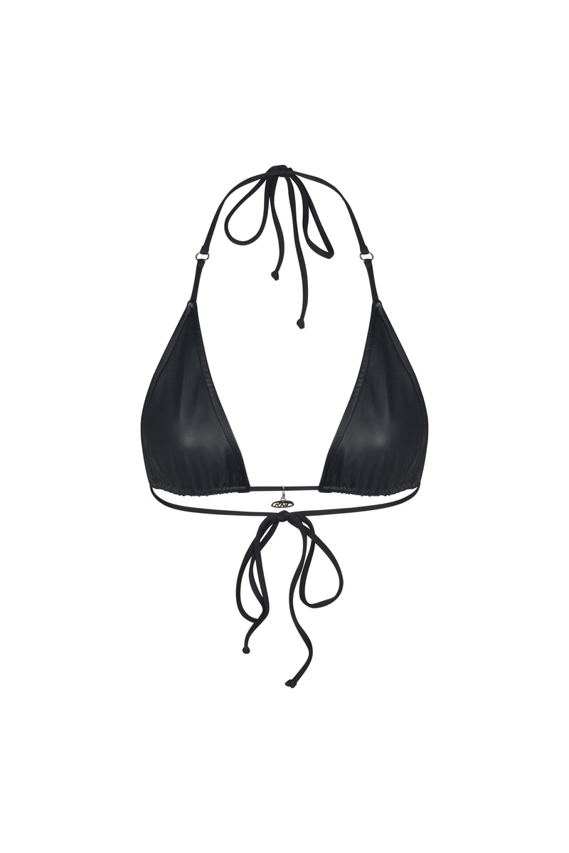 NAIIA TOP LEATHER BLACK