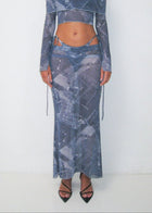 LOTTIE MAXI SKIRT DENIM - KISS'N'THRILL