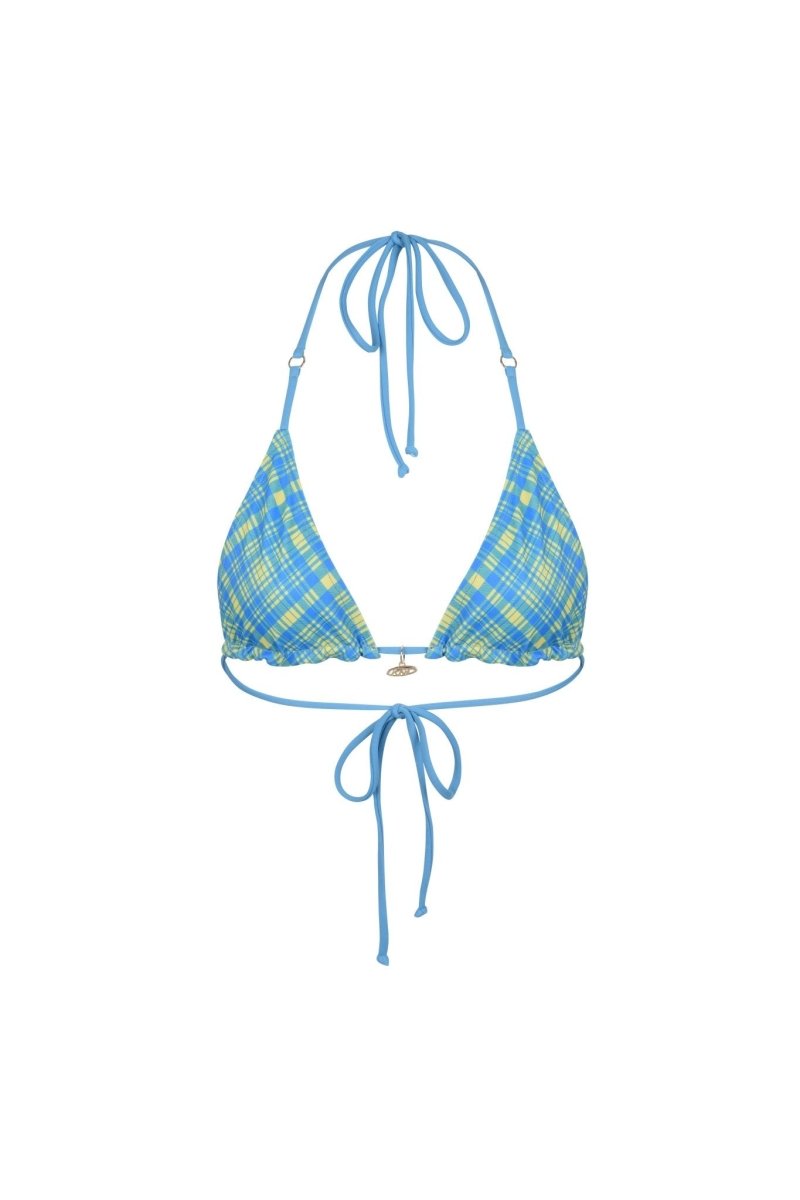 NAIIA TOP CHECKED BLUE - KISS'N'THRILL