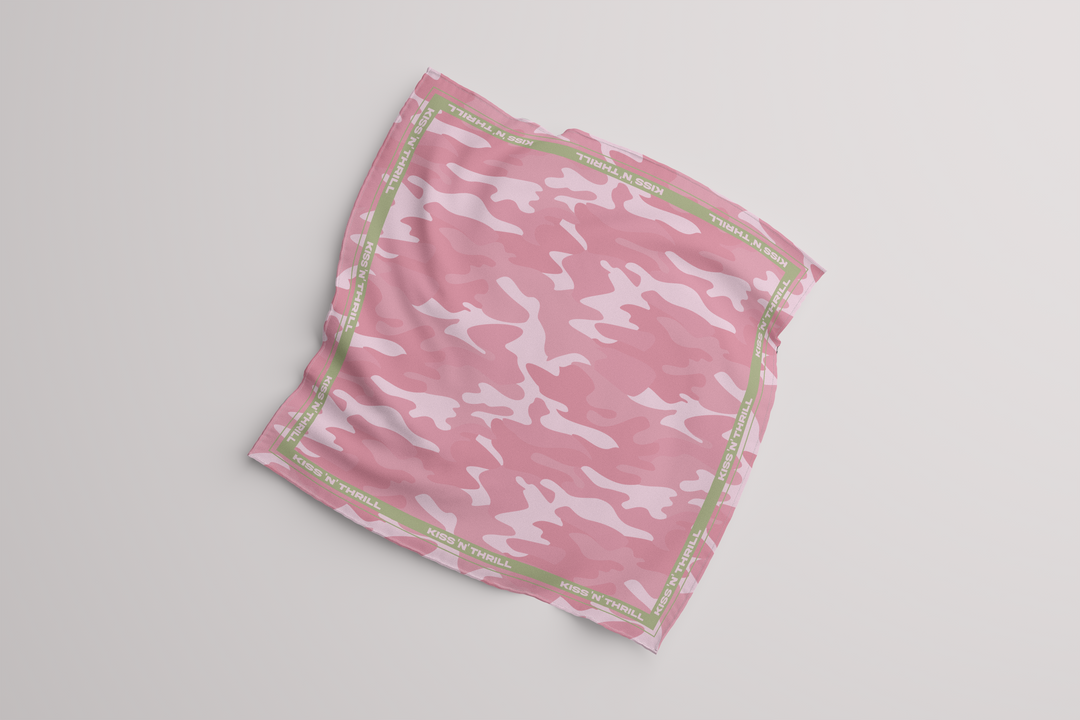 CAMO HEAD SCARF PINK