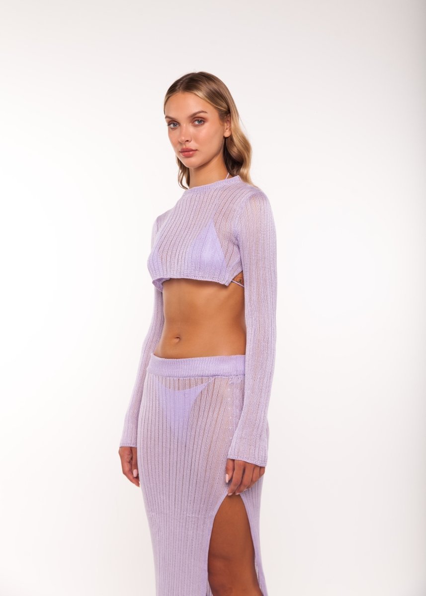 ISLA KNIT MAXI SKIRT LAVENDER - KISS'N'THRILL bikini, swimwear