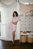 ISLA KNIT MAXI SKIRT LAVENDER - KISS'N'THRILL bikini, swimwear