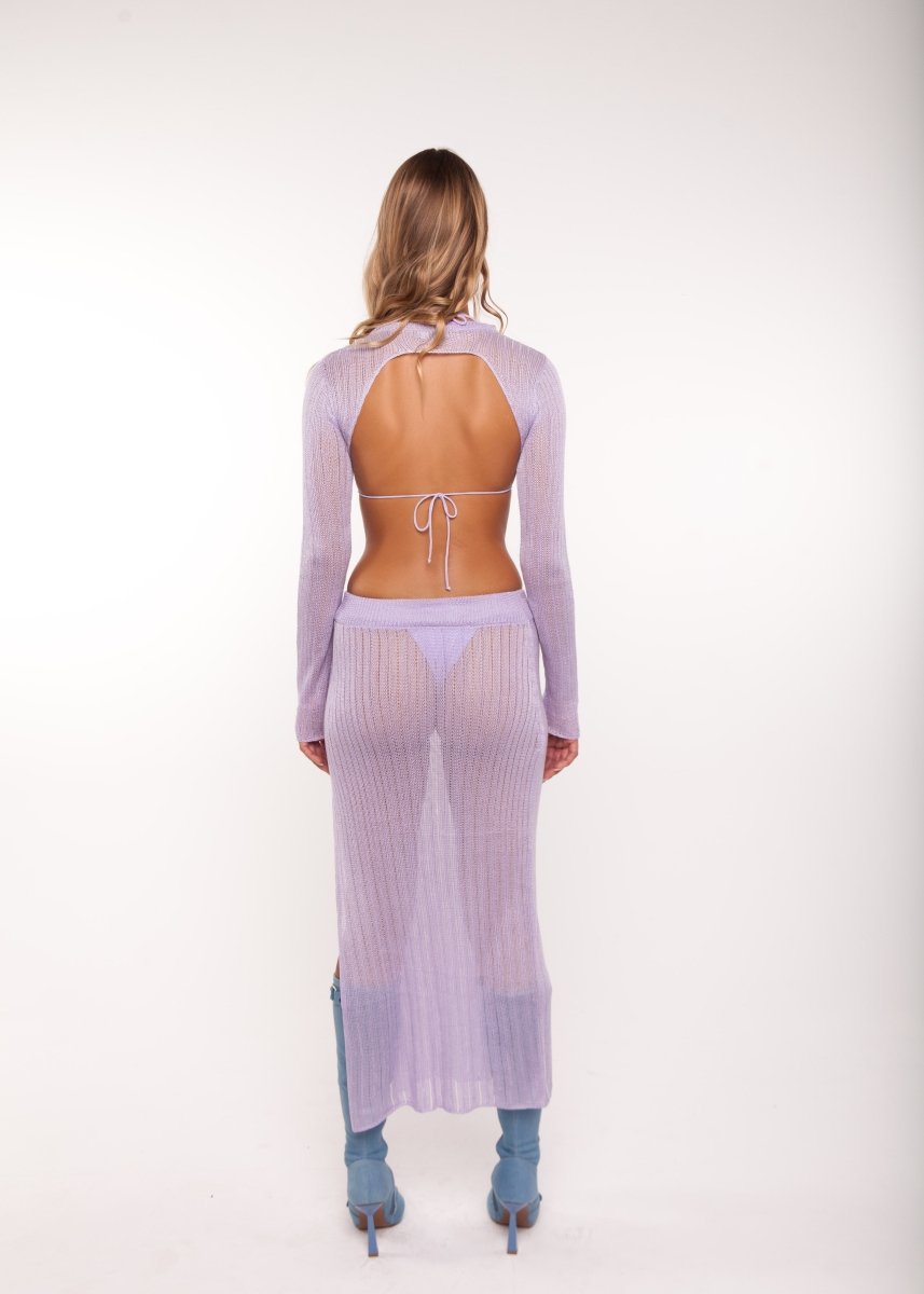 ISLA KNIT MAXI SKIRT LAVENDER - KISS'N'THRILL bikini, swimwear